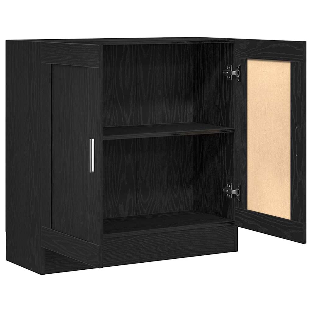 Bücherregal Schwarz Eichen-Optik 82,5 x 30,5 x 80 cm