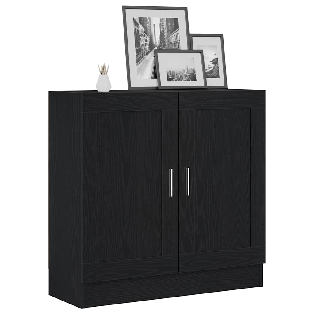 Bücherregal Schwarz Eichen-Optik 82,5 x 30,5 x 80 cm