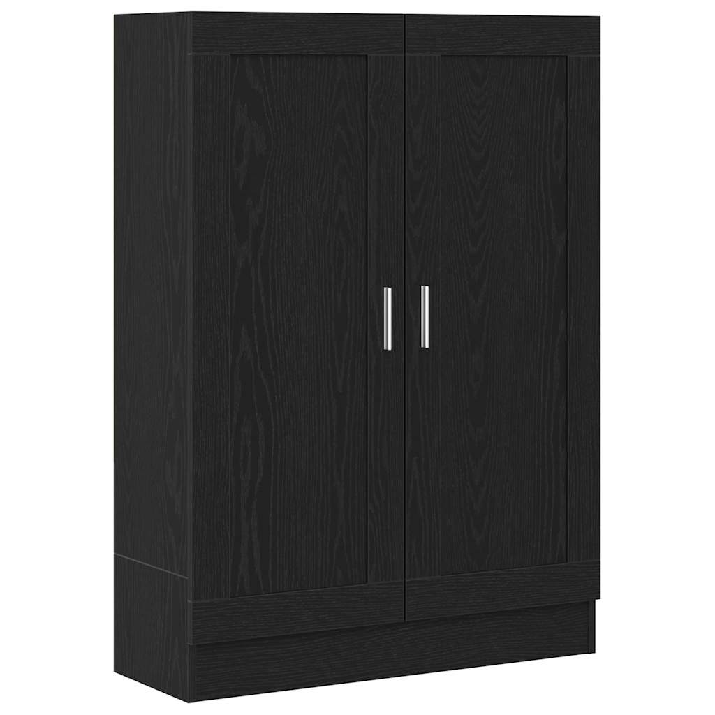 Bücherregal Schwarz Eichen-Optik 82,5 x 30,5 x 115 cm