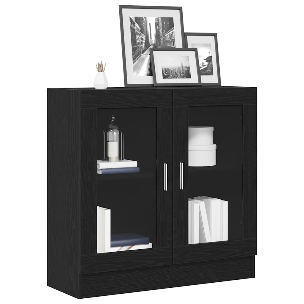 Bücherregal Schwarz Eichen-Optik 82,5 x 30,5 x 80 cm