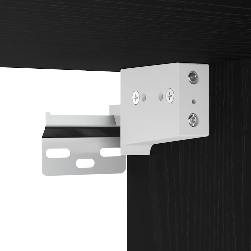 Waschbeckenunterschrank Eiche schwarz 80x38,5x48 cm Holzwerkstoff