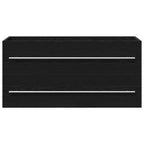 Waschbeckenunterschrank Schwarz Eichen-Optik 100x38,5x48 cm