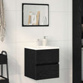 Waschbeckenunterschrank Eiche schwarz 41x38,5x45 cm Holzwerkstoff