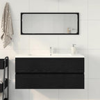 Waschbeckenunterschrank Schwarz Eichen-Optik 100x38,5x45 cm