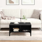 Couchtisch Schwarz Eichen-Optik 60 x 60 x 30 cm