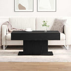 Couchtisch Schwarz Eichen-Optik 96 x 50 x 45 cm Holzwerkstoff