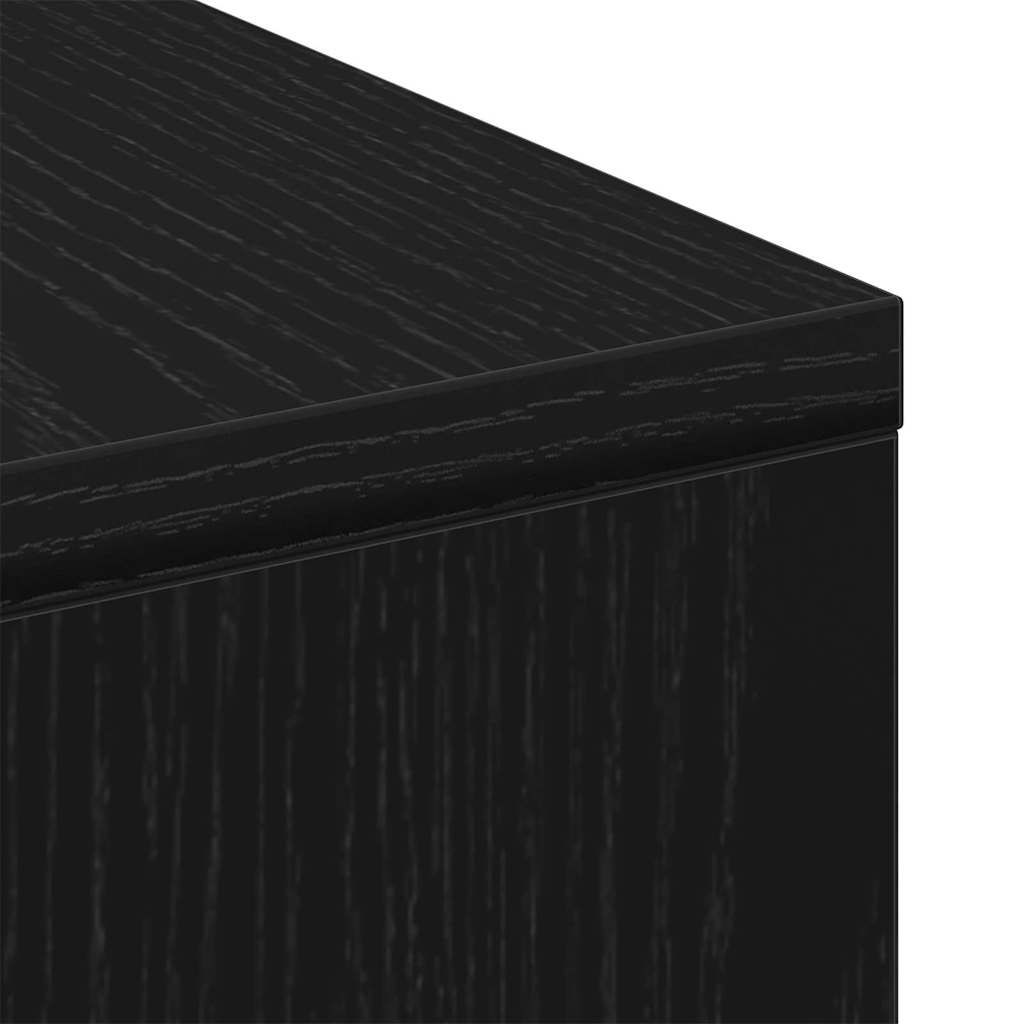 Couchtisch Schwarz Eichen-Optik 90 x 90 x 28 cm Holzwerkstoff