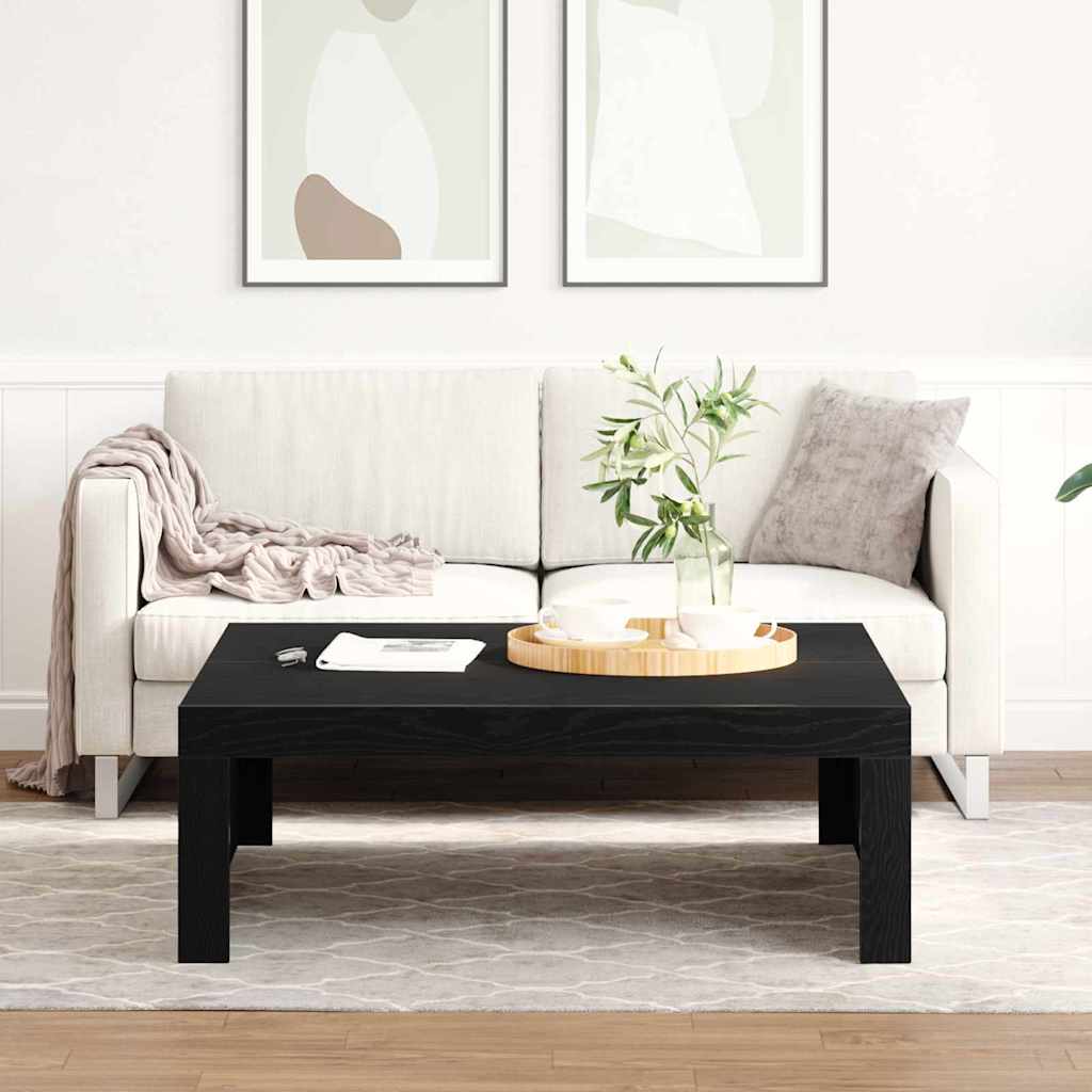 Couchtisch Schwarz Eichen-Optik 100 x 100 x 35 cm Holzwerkstoff