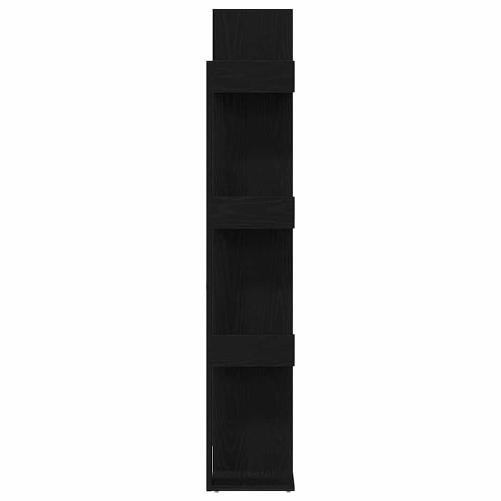 Bücherregal Schwarz Eichen-Optik 86 x 25,5 x 140 cm