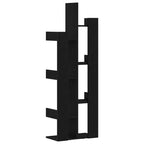 Bücherregal Schwarz Eichen-Optik 48 x 25,5 x 140 cm