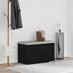 Flurbank Schwarz Eichen-Optik 80 x 40 x 45 cm Holzwerkstoff