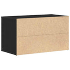 Flurbank Schwarz Eichen-Optik 80 x 40 x 45 cm Holzwerkstoff
