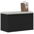 Flurbank Schwarz Eichen-Optik 80 x 40 x 45 cm Holzwerkstoff