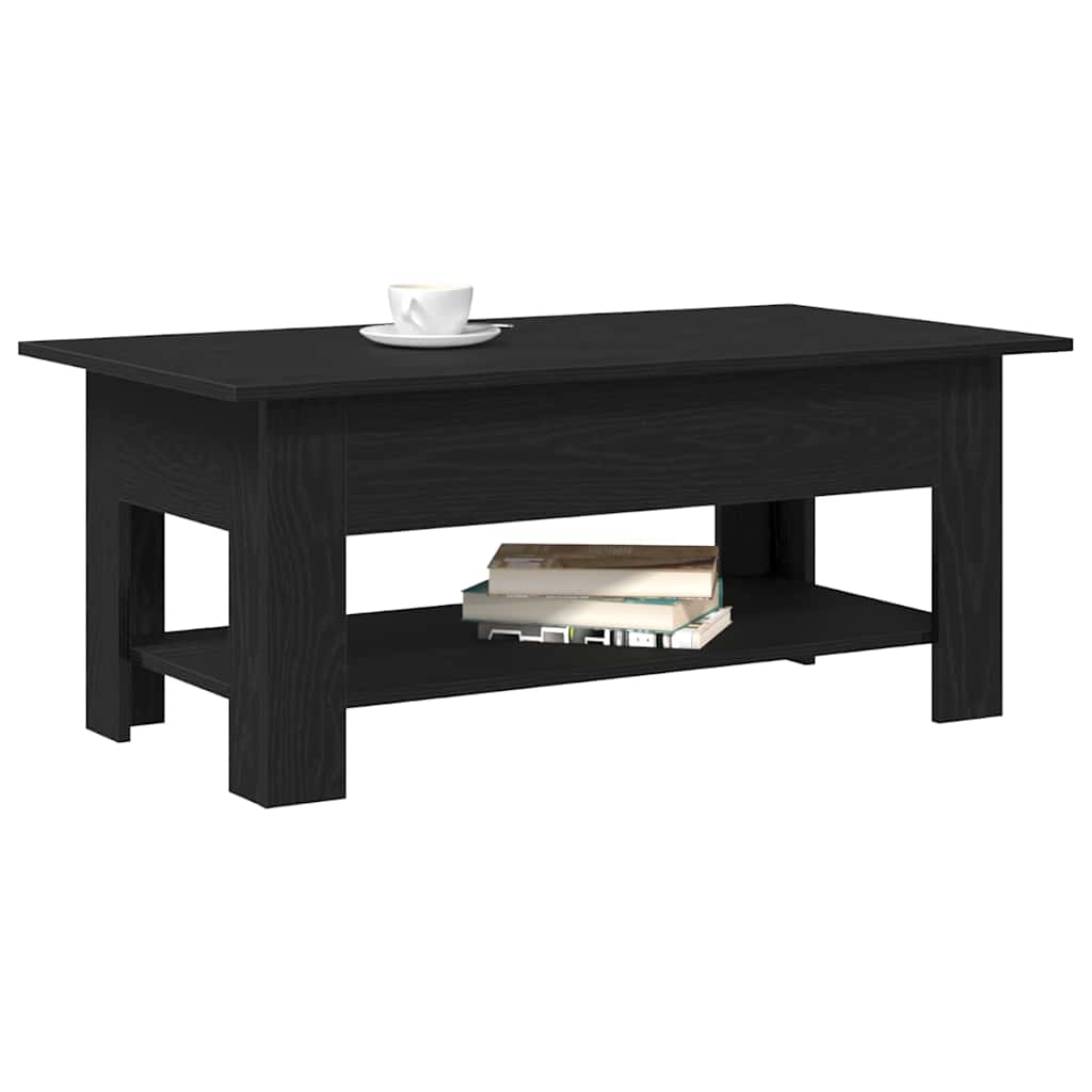 Couchtisch Schwarz Eichen-Optik 102 x 55 x 42 cm Holzwerkstoff