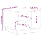 Couchtisch Schwarz Eichen-Optik 55 x 55 x 42 cm Holzwerkstoff
