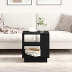 Couchtisch Schwarz Eichen-Optik 40 x 40 x 43 cm Holzwerkstoff