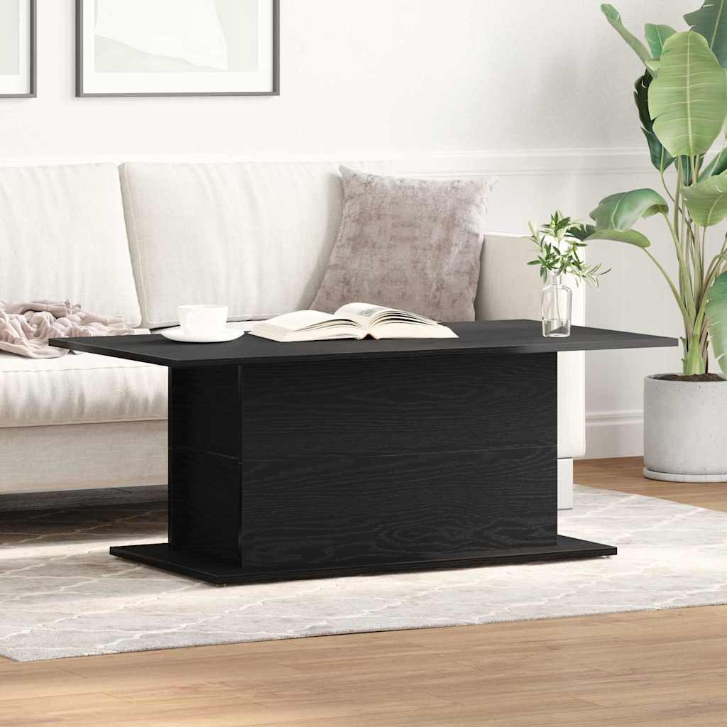 Couchtisch Schwarz Eichen-Optik 102 x 55,5 x 40 cm
