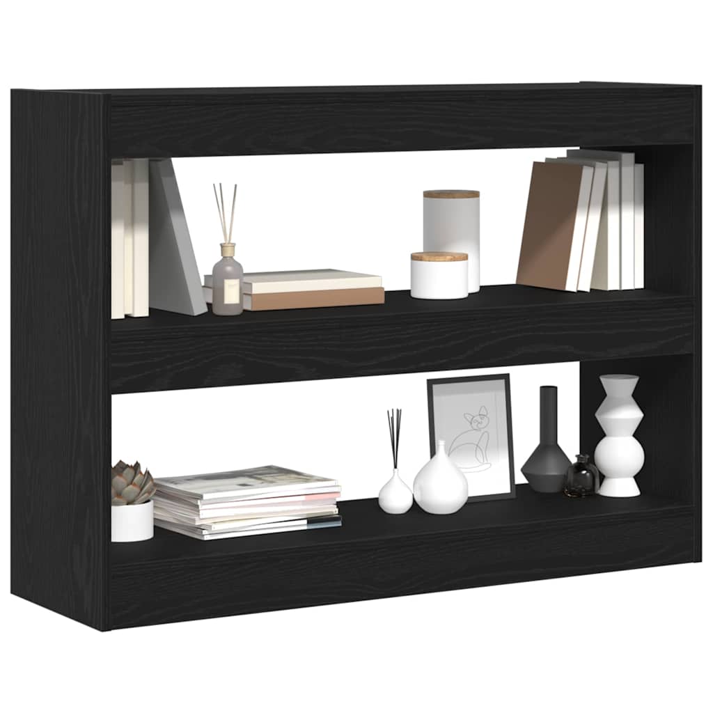 Bücherregal Schwarz Eichen-Optik 100 x 30 x 72 cm Holzwerkstoff