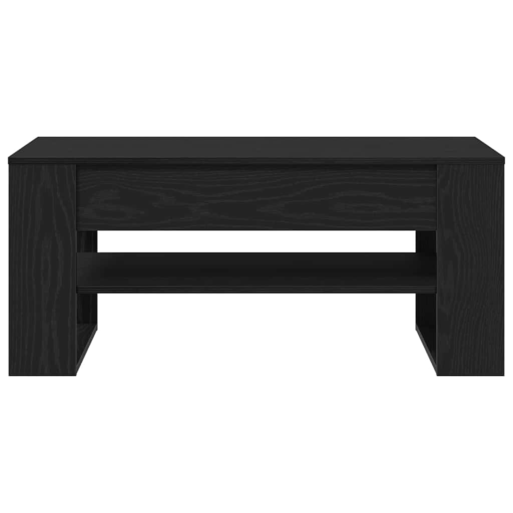 Couchtisch Schwarz Eichen-Optik 102 x 55 x 45 cm Holzwerkstoff