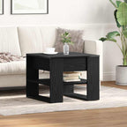 Couchtisch Schwarz Eichen-Optik 55,5 x 55 x 45 cm Holzwerkstoff