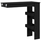 Wand Bar Tisch Schwarz Eichen-Optik 102 x 45 x 103,5 cm