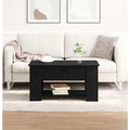 Couchtisch Schwarz Eichen-Optik 79 x 49 x 41 cm Holzwerkstoff