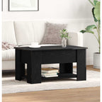 Couchtisch Schwarz Eichen-Optik 79 x 49 x 41 cm Holzwerkstoff