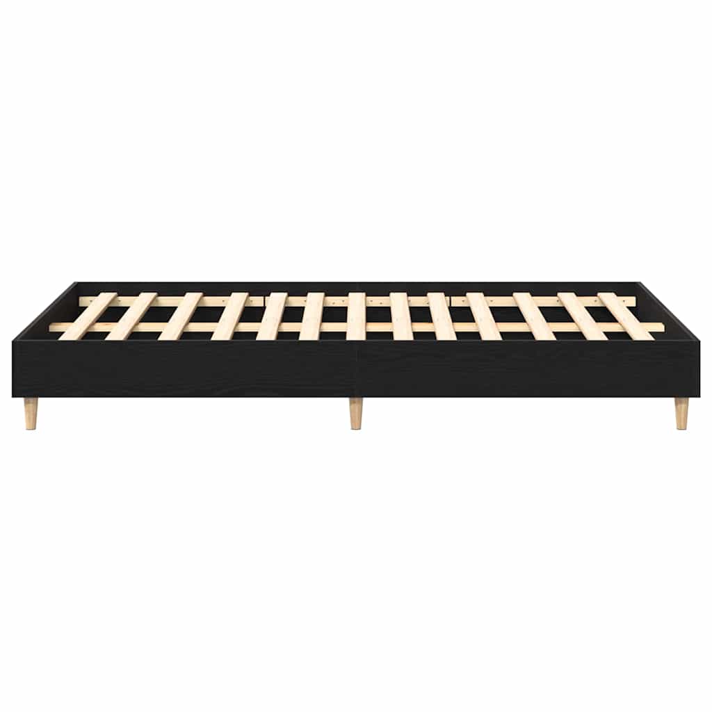 Bettrahmen Schwarz Eichen-Optik 193 x 138 x 25 cm Holzwerkstoff