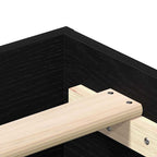 Bettrahmen Schwarz Eichen-Optik 193 x 123 x 25 cm Holzwerkstoff