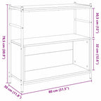 Bücherregal Geräucherte Eiche 80 x 30 x 78,5 cm Holzwerkstoff