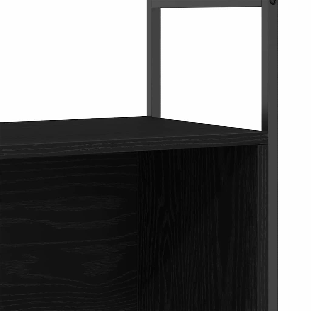 Regal Schwarz Eichen-Optik 80 x 30 x 78.5 cm Holzwerkstoff