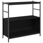 Regal Schwarz Eichen-Optik 80 x 30 x 78.5 cm Holzwerkstoff