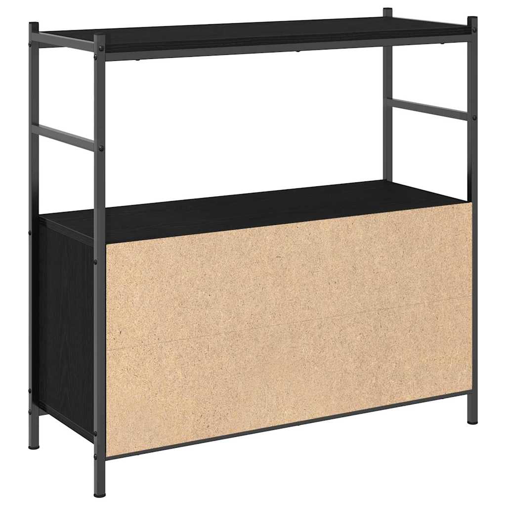 Regal Schwarz Eichen-Optik 80 x 30 x 78.5 cm Holzwerkstoff