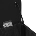 Sitzbank mit Stauraum Schwarz Eichen-Optik 42 x 42 x 45 cm