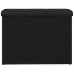 Sitzbank mit Stauraum Schwarz Eichen-Optik 62 x 42 x 45 cm