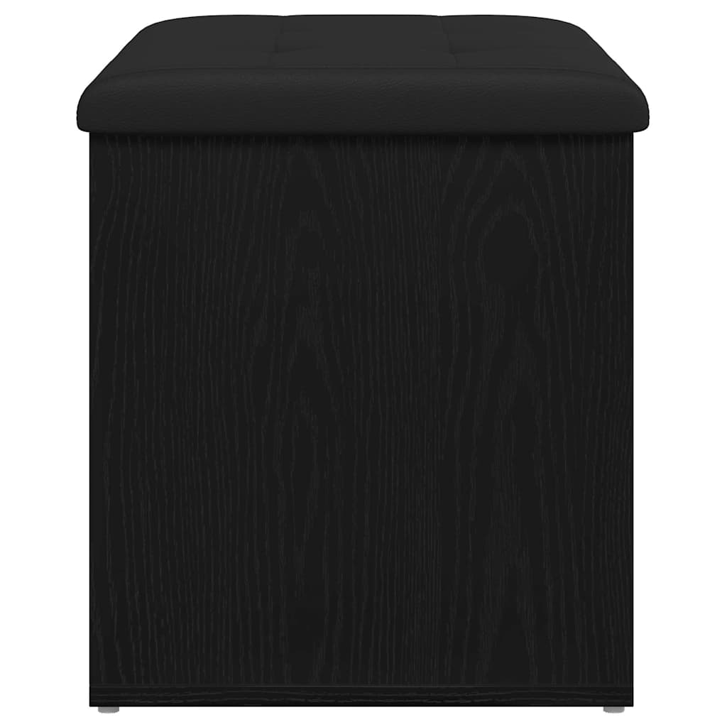 Sitzbank mit Stauraum Schwarz Eichen-Optik 62 x 42 x 45 cm