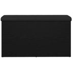 Sitzbank mit Stauraum Schwarz Eichen-Optik 82 x 42 x 45 cm