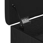 Sitzbank mit Stauraum Schwarz Eichen-Optik 102 x 42 x 45 cm