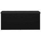 Sitzbank mit Stauraum Schwarz Eichen-Optik 102 x 42 x 45 cm
