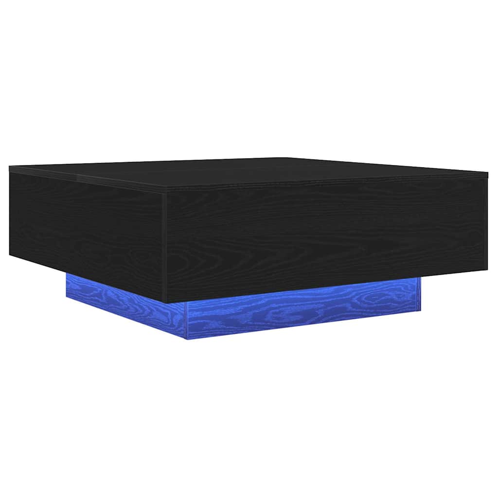 Couchtisch Schwarz Eichen-Optik 80 x 80 x 31 cm Holzwerkstoff