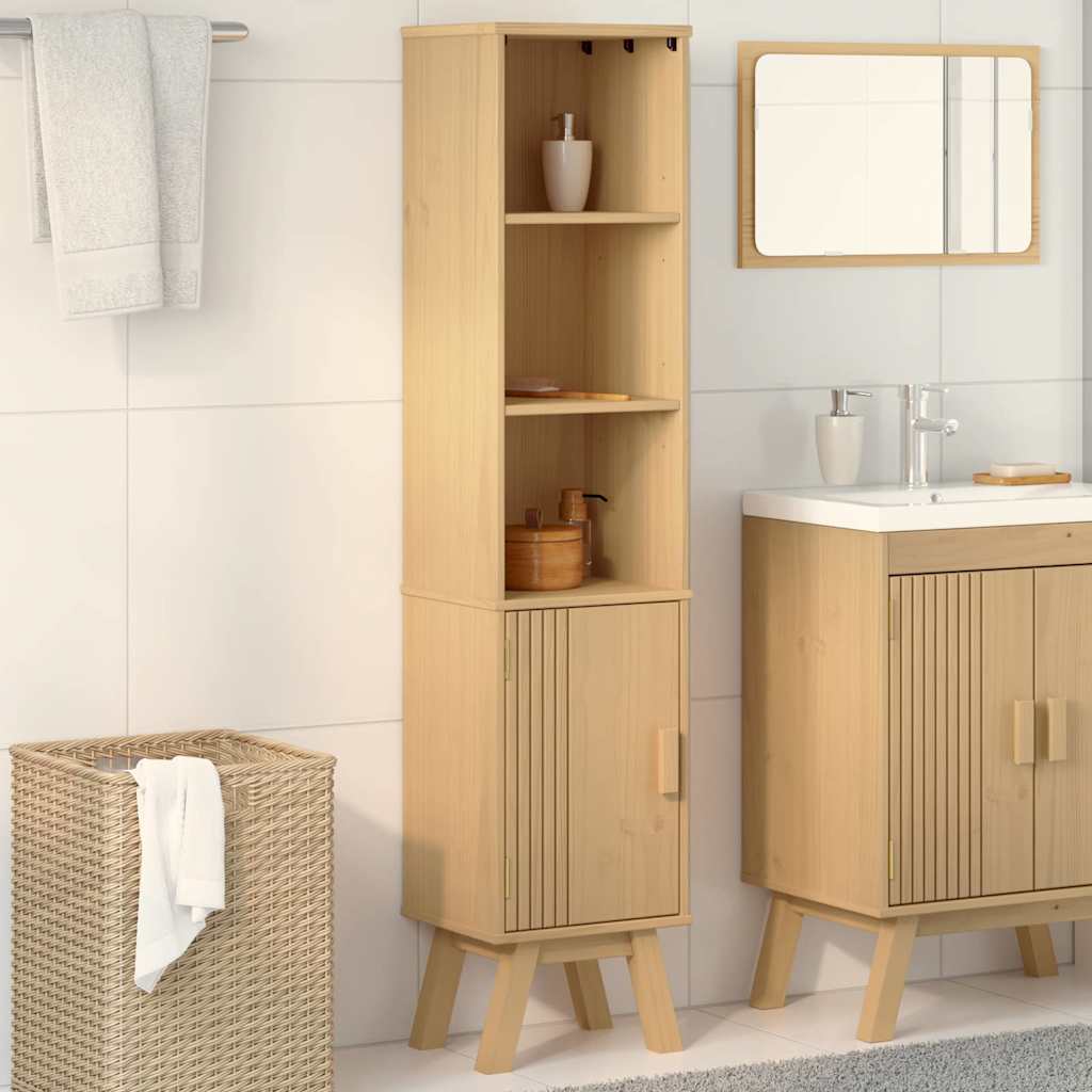 Badezimmerschrank mit Regal Olden Braun 35 x 30 x 159 cm