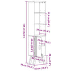 Badezimmerschrank mit Regal Olden Braun 35 x 30 x 159 cm