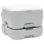 Camping Toiletten-Set 2 pcs Grau und Weiß
