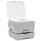 Camping Toiletten-Set 2 pcs Grau und Weiß