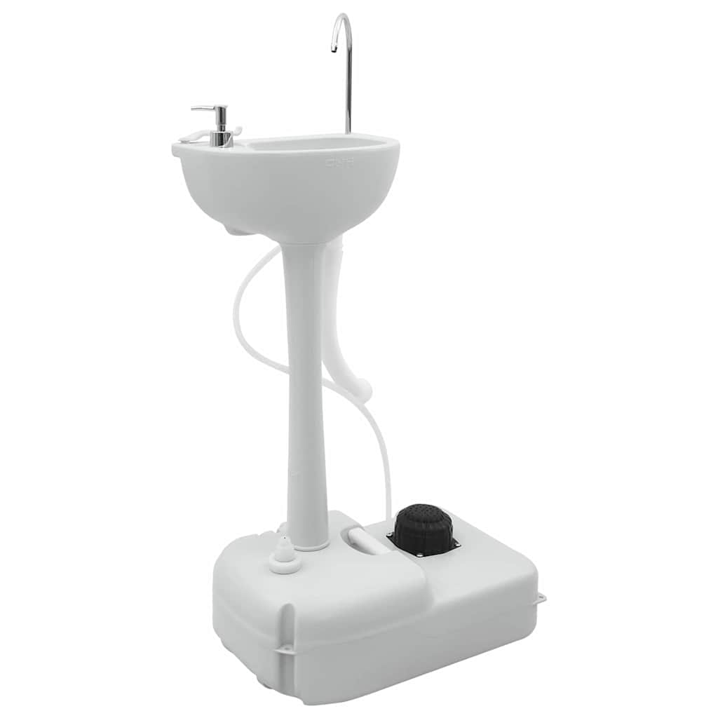 Camping Toiletten-Set 2 pcs Grau und Weiß