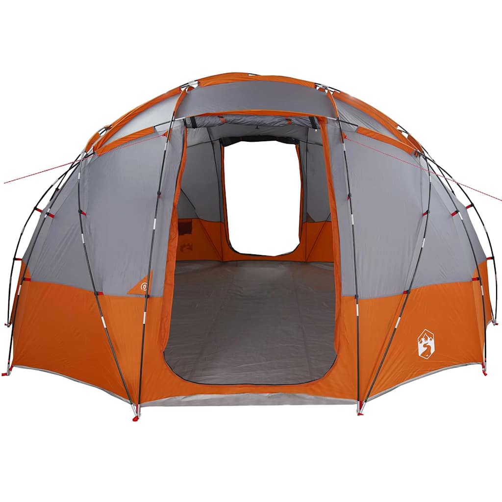 Kuppelzelt mit Dach Grau und Orange 475 x 475 x 235 cm Taft
