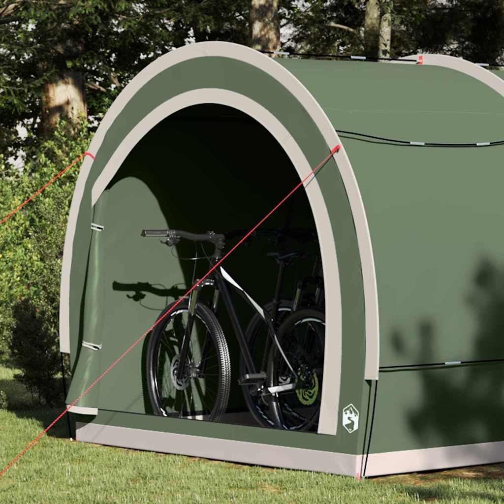 Fahrradgarage mit Dach Grün 256 x 222 x 182 cm Taft
