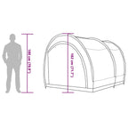 Fahrradgarage mit Dach Blau 256 x 222 x 182 cm Taft