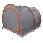 Fahrradgarage mit Dach Grau und Orange 256 x 222 x 182 cm Taft
