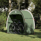 Fahrradgarage mit Dach mit Speicher Grün 210 x 90 x 174 cm